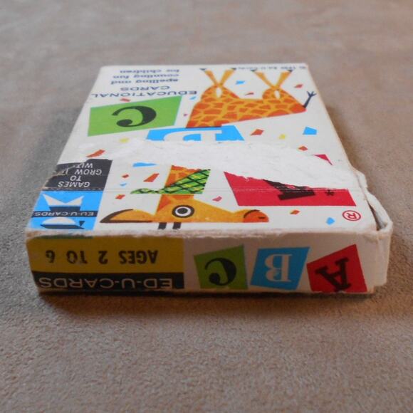 Vintage 1959 ABC Spelling & Counting Fun Card Game ED-U Cards - Picture 7 of 8